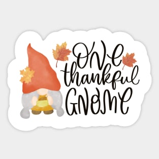 Thanksgiving: One thankful gnome Sticker